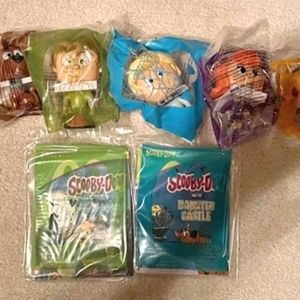 NEW Scooby Doo McDonalds Happy Meal 2021 Bobblehead toys FULL SET OF 5 + 2 books